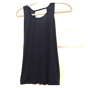 Athleta Tank Top Navy Blue Tie Back
